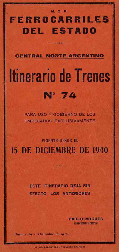 FCCNA Nº 74, 1940, tapa